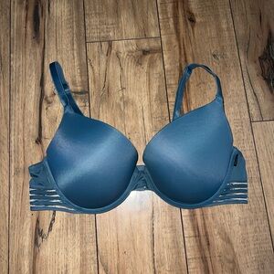 Dark teal pink bra